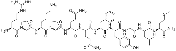 ARG-PRO-LYS-PRO-GLN-GLN-PHE-TYR-GLY-LEU-MET-NH2 Structure