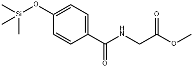 N-[4-(Trimethylsiloxy)benzoyl]glycine methyl ester Structure