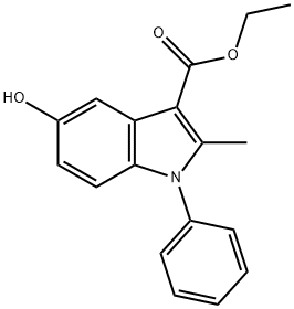 5-HYDROXY-2-METHYL-1-PHENYL-1H-INDOLE-3-CARBOXYLIC ACID ETHYL ESTER Structure