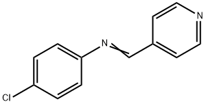 4-클로로-N-(4-피리디닐메틸렌)벤젠아민 구조식 이미지