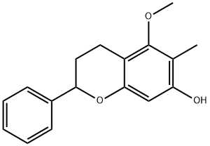 3,4-Dihydro-5-methoxy-6-methyl-2-phenyl-2H-1-benzopyran-7-ol Structure