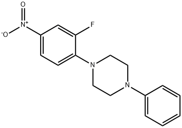 1-(2-Fluoro-4-nitrophenyl)-4-phenylpiperazine Structure