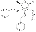 1,6-안히드로-2-아지도-2-데옥시-3,4-비스-O-(페닐메틸)-베타-D-글루코피라노스 구조식 이미지