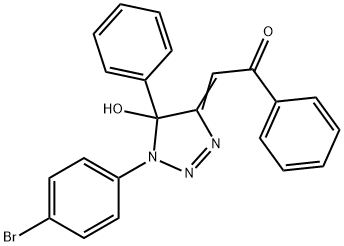 2-[1-(4-Bromophenyl)-1,5-dihydro-5-hydroxy-5-phenyl-4H-1,2,3-triazol-4-ylidene]-1-phenylethanone Structure