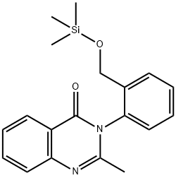 2-Methyl-3-[2-[[(trimethylsilyl)oxy]methyl]phenyl]quinazolin-4(3H)-one Structure