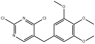 2,4-디클로로-5-[3,4,5-트리메톡시벤질]피리미딘 구조식 이미지