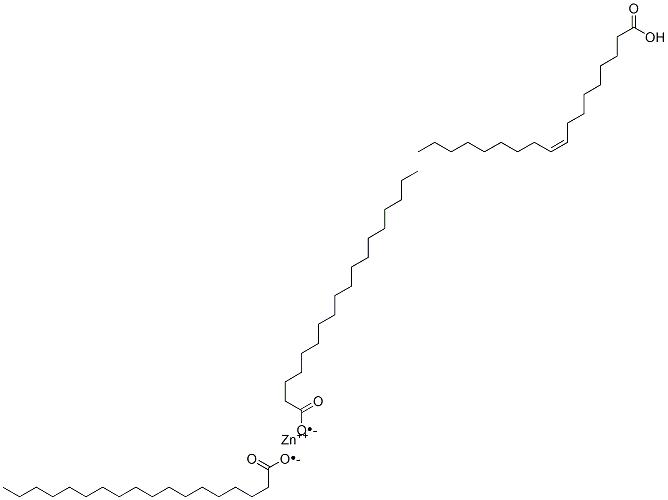 (Z)-(octadecanoato-O)(9-octadecenoato-O)zinc  Structure