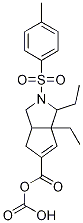 2-(Toluene-4-sulfonyl)-hexahydro-cyclopenta[c]pyrrole-5,5-dicarboxylic acid diethyl ester Structure