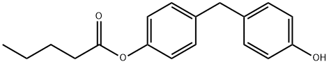 펜탄산4-[(4-하이드록시페닐)메틸]페닐에스테르 구조식 이미지