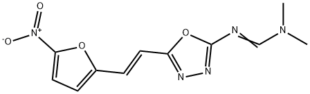 TRANS-2-((DIMETHYLAMINO)METHYLIMINO)-5-(2-(5-NITRO-2-FURYL)VINYL)-1,3,4- OXADIAZOLE) 구조식 이미지