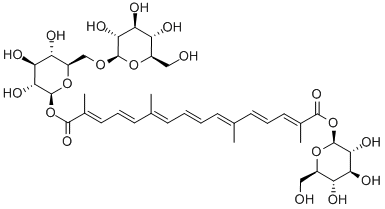 55750-84-0 1-[(2E,4E,6E,8E,10E,12E,14E)-b-D-glucopyranosyl 2,6,11,15-tetramethyl-2,4,6,8,10,12,14-hexadecaheptaenedioate] 6-O-b-D-glucopyranosyl-b-D-Glucopyranose