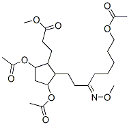 3,5-Bis(acetyloxy)-2-[8-(acetyloxy)-3-(methoxyimino)octyl]cyclopentanepropanoic acid methyl ester Structure