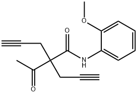 2-Acetyl-N-(2-methoxyphenyl)-2-(2-propynyl)-4-pentynamide 구조식 이미지