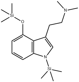 N,N-디메틸-1-(트리메틸실릴)-4-[(트리메틸실릴)옥시]-1H-인돌-3-에탄아민 구조식 이미지