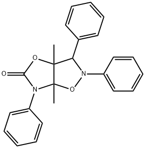 3,3a,6,6a-Tetrahydro-3a,6a-dimethyl-2,3,6-triphenyloxazolo[5,4-d]isoxazol-5(2H)-one 구조식 이미지