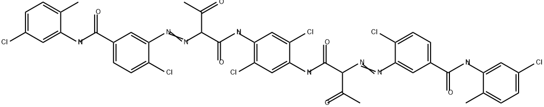 3,3'-[(2,5-dichloro-p-phenylene)bis[imino(1-acetyl-2-oxoethylene)azo]]bis[4-chloro-N-(5-chloro-o-tolyl)benzamide] Structure