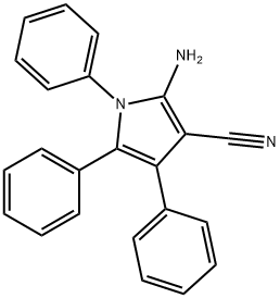 2-amino-1,4,5-triphenyl-pyrrole-3-carbonitrile Structure