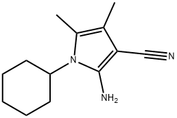 2-AMINO-1-CYCLOHEXYL-4,5-DIMETHYL-1H-PYRROLE-3-CARBONITRILE 구조식 이미지