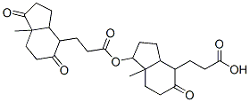 Octahydro-7a-methyl-1,5-dioxo-1H-indene-4-propionic acid 4-(2-carboxyethyl)octahydro-7a-methyl-5-oxo-1H-inden-1-yl ester Structure