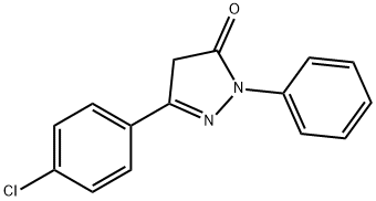 5-(4-CHLOROPHENYL)-2,4-DIHYDRO-2-PHENYL-3H-PYRAZOL-3-ONE 구조식 이미지