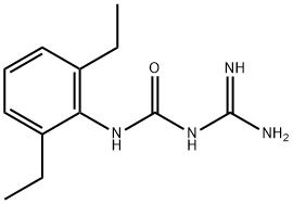N-(아미노이미노메틸)-N'-(2,6-디에틸페닐)우레아 구조식 이미지