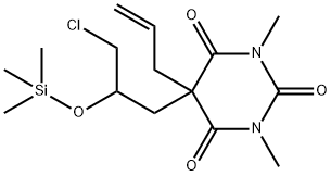 5-[3-Chloro-2-(trimethylsiloxy)propyl]-1,3-dimethyl-5-(2-propenyl)-2,4,6(1H,3H,5H)-pyrimidinetrione 구조식 이미지