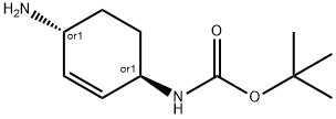 카르밤산,[(1R,4R)-4-아미노-2-시클로헥센-1-일]-,1,1-디메틸에틸에스테르, 구조식 이미지