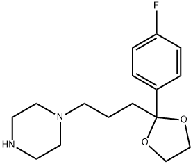 1-(3-[2-(4-Fluorophenyl)-[1,3]dioxolan-2-yl]propyl)piperazine 구조식 이미지