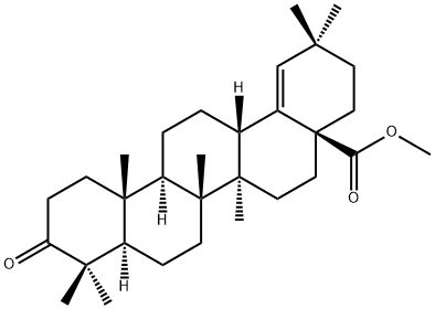 3-Oxoolean-18-en-28-oic acid methyl ester Structure