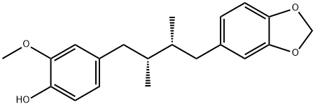 4-[(2R,3R)-4-(1,3-Benzodioxol-5-yl)-2,3-dimethylbutyl]-2-methoxyphenol 구조식 이미지