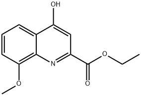 ETHYL 4-HYDROXY-8-METHOXYQUINALDATE 구조식 이미지