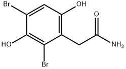 2,4-Dibromo-3,6-dihydroxybenzeneacetamide Structure