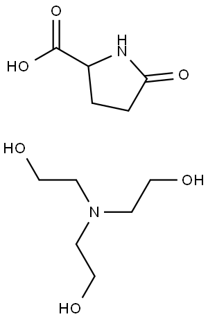 5-oxo-DL-proline, compound with 2,2',2''-nitrilotriethanol (1:1) Structure