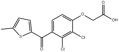 2,3-Dichloro-4-(5-methyl-2-thenoyl)phenoxyacetic acid Structure