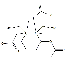 3-아세틸옥시-1,2-디메틸-1,2-시클로헥산디메탄올디아세테이트 구조식 이미지