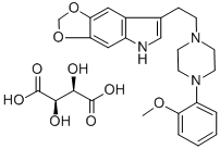 7-[2-[4-(2-Methoxyphenyl)-1-piperazinyl]ethyl]-5H-1,3-dioxolo[4, 5-f]i ndole tartrate Structure