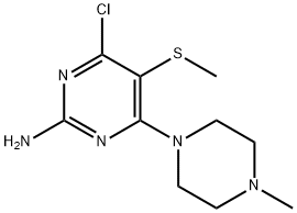 4-Chloro-6-(4-methylpiperazino)-5-(methylthio)pyrimidin-2-amine 구조식 이미지