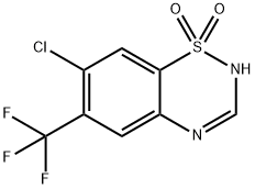 7-클로로-6-(트리플루오로메틸)-1,2,4-벤조티아디아진1,1-디옥사이드 구조식 이미지
