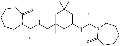 N-[3-[[[(헥사하이드로-2-옥소-1H-아제핀-1-일)카보닐]아미노]메틸-3,5,5-트리메틸사이클로헥실]헥사하이드로-2-옥소-1H-아제핀-1-카복사마이드 구조식 이미지