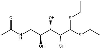 L-아라비노스,5-(아세틸아미노)-5-데옥시-,디에틸머캅탈 구조식 이미지
