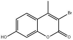3-bromo-7-hydroxy-4-methyl-2H-chromen-2-one 구조식 이미지