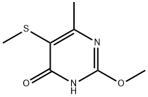 2-Methoxy-6-methyl-5-(methylthio)-4(1H)-pyrimidinone Structure