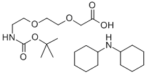 BOC-8-아미노-3,6-디옥사옥탄산DCHA 구조식 이미지