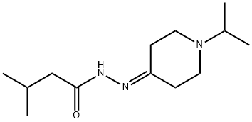 Butanoic acid, 3-methyl-, [1-(1-methylethyl)-4-piperidinylidene]hydrazide (9CI) Structure