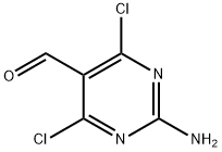 2-Amino-4,6-dichloro-pyrimidine-5-carbaldehyde 구조식 이미지