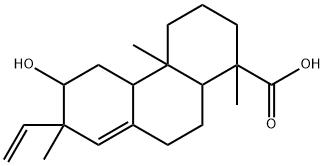 7-Ethenyl-1,2,3,4,4a,4b,5,6,7,9,10,10a-dodecahydro-6-hydroxy-1,4a,7-trimethyl-1-phenanthrenecarboxylic acid 구조식 이미지