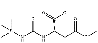 2-[[[(Trimethylsilyl)amino]carbonyl]amino]butanedioic acid dimethyl ester Structure