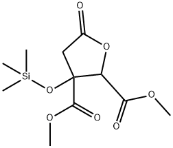 Tetrahydro-5-oxo-3-(trimethylsiloxy)-2,3-furandicarboxylic acid dimethyl ester Structure