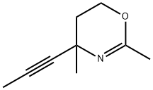 4H-1,3-Oxazine, 5,6-dihydro-2,4-dimethyl-4-(1-propynyl)- (9CI) Structure