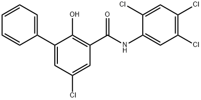 5-Chloro-2-hydroxy-N-(2,4,5-trichlorophenyl)-(1,1'-biphenyl)-3-carboxamide Structure